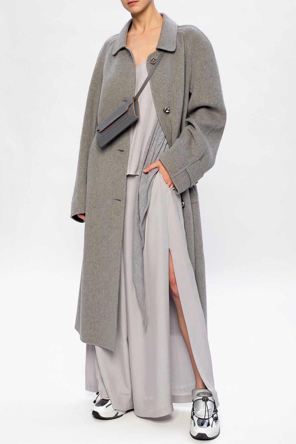 Grey cashmere clearance coat